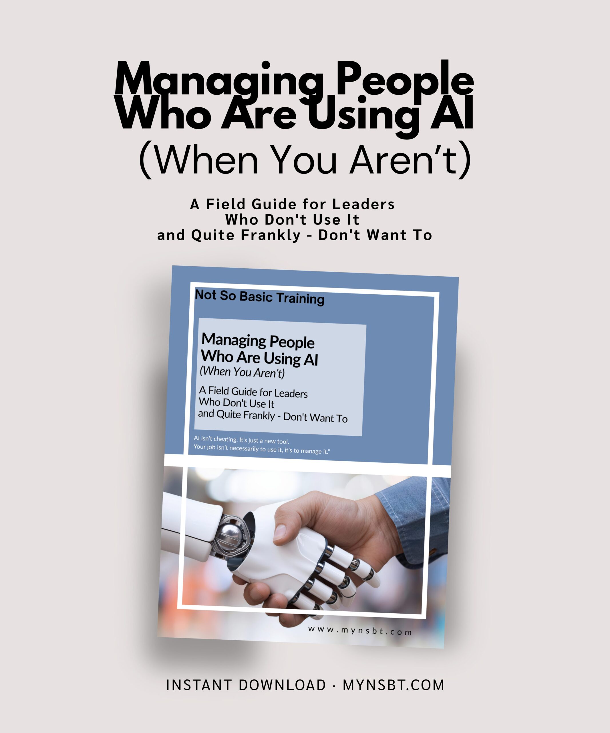 manage people using ai but you are not Manage people using ai